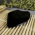 thumbnail image 2 of Herramienta de masaje Gua Sha para mujeres, herramienta de piedra facial Gua Sha, tablero Guasha Bianstone negro, masajeador facial y corporal para terapia de acupuntura tradicional, 2 of 5