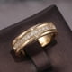 thumbnail image 2 of Anillo de boda de moda para mujer, anillo de compromiso con circonita cúbica micro pavé, accesorios de joyería para mujer, pareja sencilla, tamaño 6, dorado, 2 of 5