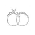 thumbnail image 5 of 14kt White Gold Princess Diamond Bridal Wedding Ring Band Set 1 Cttw, 5 of 5