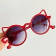 thumbnail image 2 of hengsof Cute Cat Ear Sunglasses for Girls, Fashionable Gradient Sun Protective Sunglasses for Children, Suitable for The Beach, 2 of 3