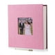 thumbnail image 1 of Álbum de fotos HoneyTolly, funda autoadhesiva de lino, 60 páginas, color rosa, 1 of 6