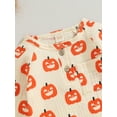 thumbnail image 6 of Baby Boy Girl Halloween Outfit Newborn Pumpkin Bat Long Sleeve Romper One Piece Cotton Jumpsuit Fall Winter Clothes, 6 of 8