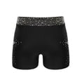 thumbnail image 4 of Hansber Kids Girls Dance Gymnastics Shorts Shiny Rhinestones Elastic Waistband Yoga Tennis Shorts Hot Pants Black 8, 4 of 7