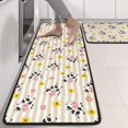 thumbnail image 2 of Kitchen Rugs Sets Of 2,Beige Cow Flower Pattern Anti Fatigue Kitchen Mat Rugs Non Slip Washable,Decorative Kitchen Floor Mats for Kitchen,Sink,Laundry,17"x47"+17"x47", 2 of 5