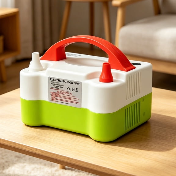 Portable Double-Nozzle Electric Balloon Inflator - Pink, Rapid Inflation for Parties & Decorations