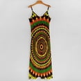 thumbnail image 5 of Rasta Tie Dye Time Warp Sleeveless Suspender Dress Summer Fashion Casual Long Dress, 5 of 9