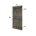 thumbnail image 3 of ISLIFE 42 in x 84 in K Style Soild Wood Sliding Barn Door With Installation Hardware Kit (Smoky Gray), 3 of 5
