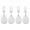 white, variant on 4PCS Tablecloth Weights Outdoor Table Cloth Weights Teardrop Shape Pendant Stones with Metal Clips Marble Table Cover Weights