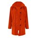 thumbnail image 2 of Women's long pea coat, stand collar, single-breasted, wool blend pea coat, thickened caramel color XXXXXL, 2 of 4