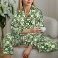 thumbnail image 6 of Daiia Cute Frog for Women's Long-Sleeved Pajama Set – Soft & Comfortable Sleepwear Button-Up Pajamas Cozy Lounge Wear-Medium, 6 of 7