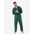 thumbnail image 3 of Leveret Mens Two Piece Flannel Pajamas Green XXL, 3 of 3