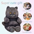 thumbnail image 6 of RUIG Realistic Cat Plush Toy 30CM/11.8 Inches - Stuffed Animal Plushie, Lifelike Stuffed Cat, Soft Plush Toy, Birthday Christmas for Kids,Boys,Girls,Fat Cat Stuffed Toy (Black/White), 6 of 6