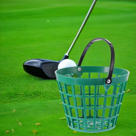 Nicehomfit Golf Range Basket Large Capacity Green Nylon for Golf with Handle 1Pc
