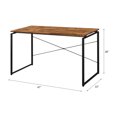 thumbnail image 2 of Jurgen Industrial Style Writing Desk with Oak Top and Metal Frame, Includes Mobile File Cabinet, 2 of 5