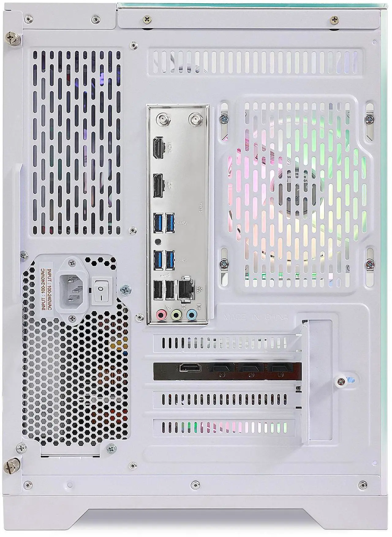 Hoengager Astral Mini Gaming PC -AMD Ryzen 5 7600X 6-Core 4.7 GHz-RTX 5060 8GB -32GB DDR5 RAM RAM-1TB PCIe SSD-RGB Fans-Windows 11 Desktop Computer