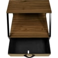 thumbnail image 4 of Buró Con Balda Comoda Houzer Mesa Mueble Noche 1 Cajon Moderno Café Acabado Mate Color Café oscuro, 4 of 6
