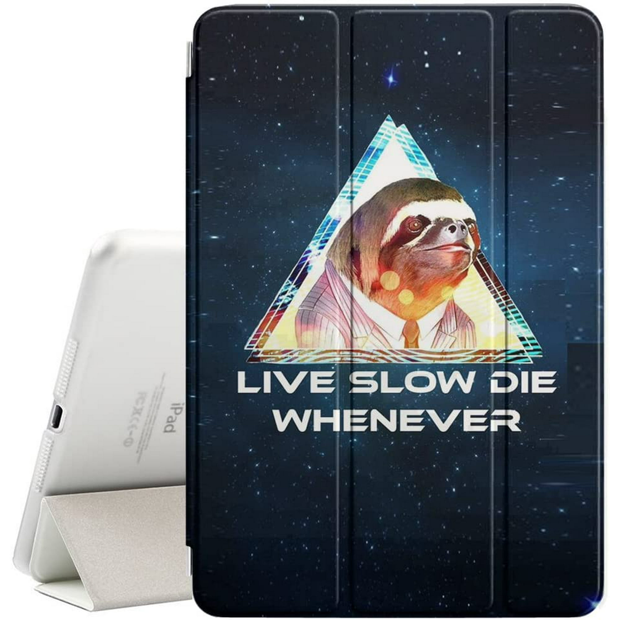 Graphic4you Live Slow Die Whenever Funny Sloth Message Quote Ultra Slim Case Smart Cover Stand With Sleep Wake Walmart Canada