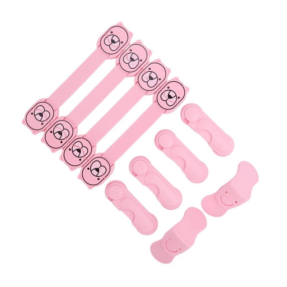 Matsuzay Juego de cerradura autoadhesiva ABS a prueba de bebés, cajón de cocina para sala de estar, armario, mesita de noche, Kit de Cadenas y protecciones para puertas de seguridad