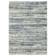 thumbnail image 2 of 8' X 11' Blue And Green Striped Distressed Area Rug, 2 of 5