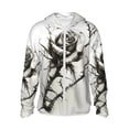 thumbnail image 1 of Balery Black And White Rose Sudadera ligera de manga larga con capucha y protección solar UPF 50+ para hombre y mujer, ideal para pesca y running-Medium, 1 of 7