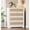 White, variant on Litake 4 Drawer Dresser for Bedroom, Rattan Chest of Dressers, Modern Wood Tall Dresser with Power Outlets, Drawer Organizer Unit with Metal Handle for Living Room Closet Hallway Entryway