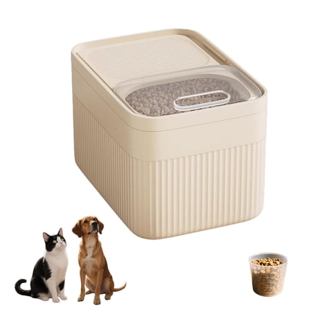 Large Capacity 9lb Pet Food Canister with Measuring Cup Durable Storage Container for Dog Cat Bird Feed Keeps Fresh