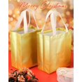 thumbnail image 3 of 80 Pcs Reusable Gift Bags Set Glossy Grocery Gift Tote with Handle for Wedding, Mothers Day, Spring Event, Graduation(10 x 8 x 4.7 Inch,Gold), 3 of 4