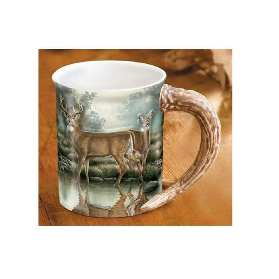 Wild Wings Sculpted Mug Tranquil Waters Whitetail Deer