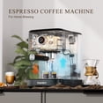 thumbnail image 6 of Empstorm 20 Bar Espresso Machine with Milk Frother Steam Wand, 3-in-1 Coffee Maker, Compatible with NS Capsules, Stainless Steel, for Latte & Cappuccino, Black, 6 of 10
