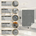 thumbnail image 3 of Ottomanson Non-Slip Area Rug for Living Room 5' x 6'6" Stain-Resistant Low Pile Floor Carpet, Gray, 3 of 8