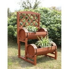 Convenience Concepts Planters and Potts Double Barrel Planter