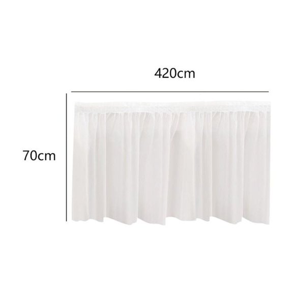 Colourful Wedding Decoration Thickened Oil Resistant Table Skirt New Party Table Dress Disposable Tablecloth WHITE-TABLE SKIRT