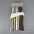 thumbnail image 2 of Ambesonne Abstract Bedding Set 4 Pcs, Silhouette of Tree, Queen, Brown Green and White, 2 of 3