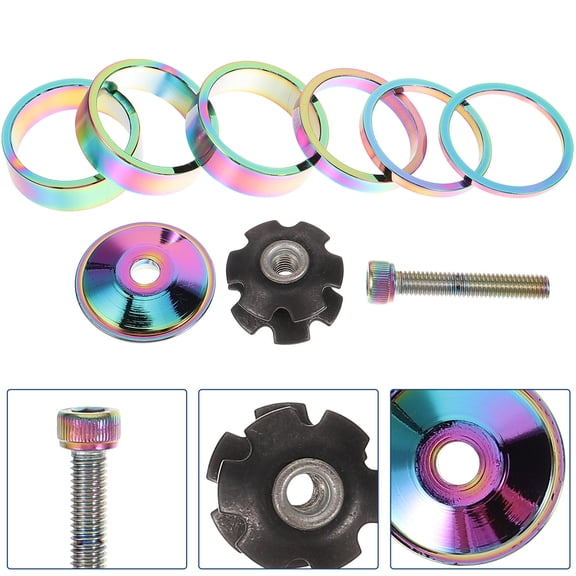 WHAMVOX 1 Set Assorted Color Bicycle Headset Spacers for Cyclists 3.4x1in