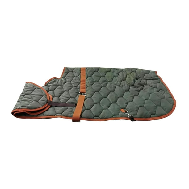Manta de invierno para caballos, sábana para el cuidado de los caballos, ropa impermeable y resistente al desgaste. Verde oscuro 105cm