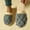 Gray, variant on Women Bubble Fuzzy Ribbed Trim Closed Toe Slippers Soft Plush Warm Indoor House Slides White 7-8