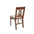 thumbnail image 6 of Stakmore Hardwood Traditional Music Back Adult Folding Chair - Light Cherry Frame & Blush Fabric, 6 of 8
