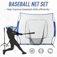 thumbnail image 4 of Soozier Baseball Practice Net Set with 7.5X7Ft Catcher Net,Ball Caddy,Portable Baseball Practice Equipment with for Hitting,Pitching,Batting,Catching,Blue,Blue Steel Sports Fitness Exercise Equipment, 4 of 10