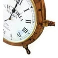 thumbnail image 3 of Nagina International Nautical Handcrafted Wooden Premium Wall Decor Wooden Clock Ship Wheels | Pirate's Accent | Maritime Decorative Time's Clock (18 Inches, Clock Size - 10 Inches), 3 of 4