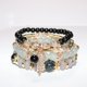 thumbnail image 1 of Nvzi Pulseras de cuentas apilables bohemias, brazaletes de cuentas multicapa elásticos, juego de pulseras con dijes, joyería multicolor, negro, 1 of 5
