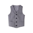 thumbnail image 2 of GiLiling Vest for Boys Girls Fall Lightweight Casual Uniform Jacket Underarm Top Fashion School Gilet Sleeveless Waistcoat Coat (Grey, 13-14 Years), 2 of 6