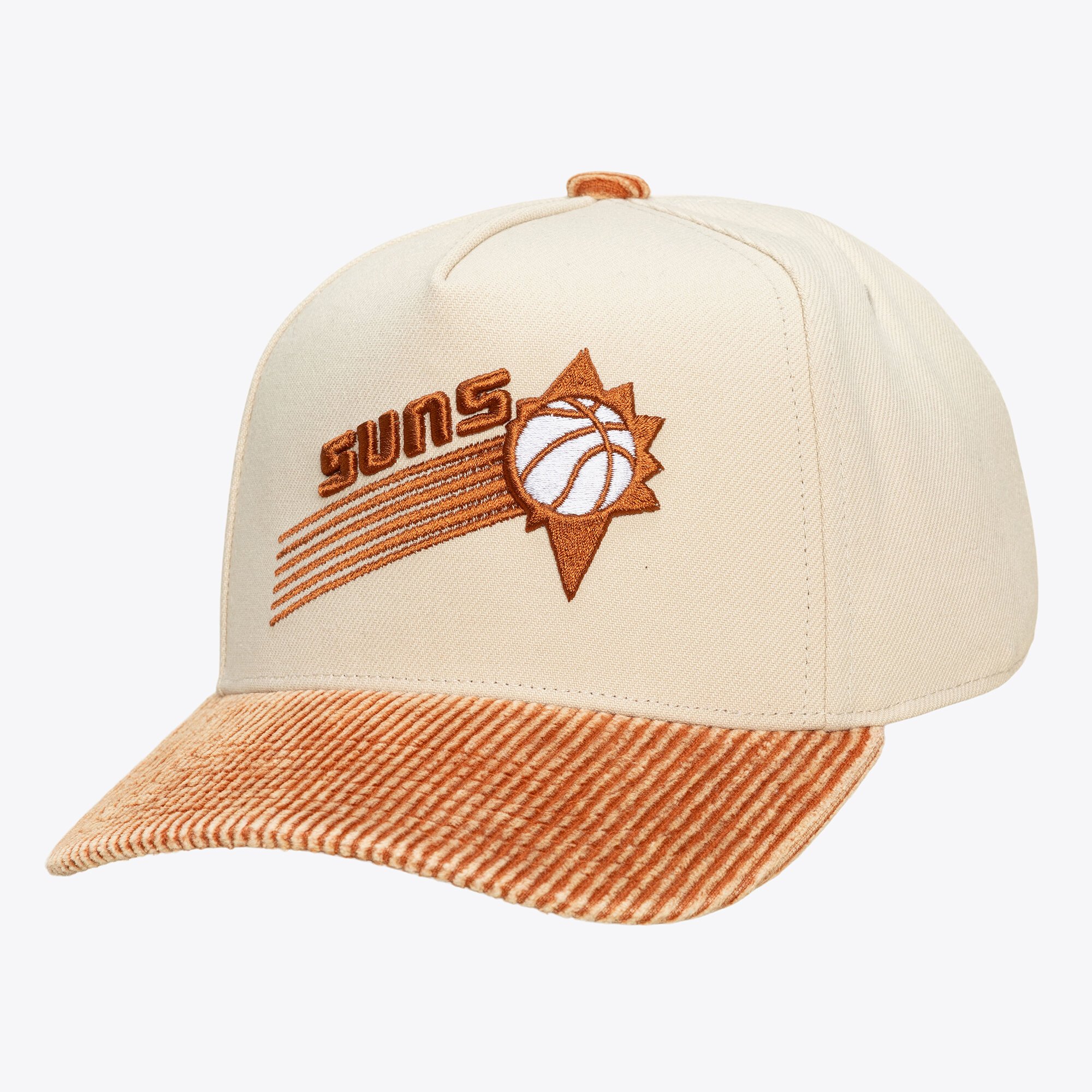 Unisex Mitchell & Ness Cream/Orange Phoenix Suns Faded Pro Snapback Hat