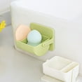 thumbnail image 4 of Transemion Makeup Sponge Bracket 2 Compartment Detachable Puff Draining Holder Green 1Set, 4 of 6