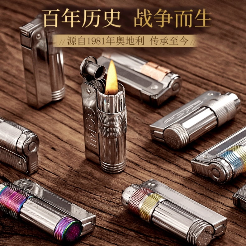 6700 old-fashioned kerosene lighter legendary Austrian stainless steel military retro nostalgia,点蓝漆