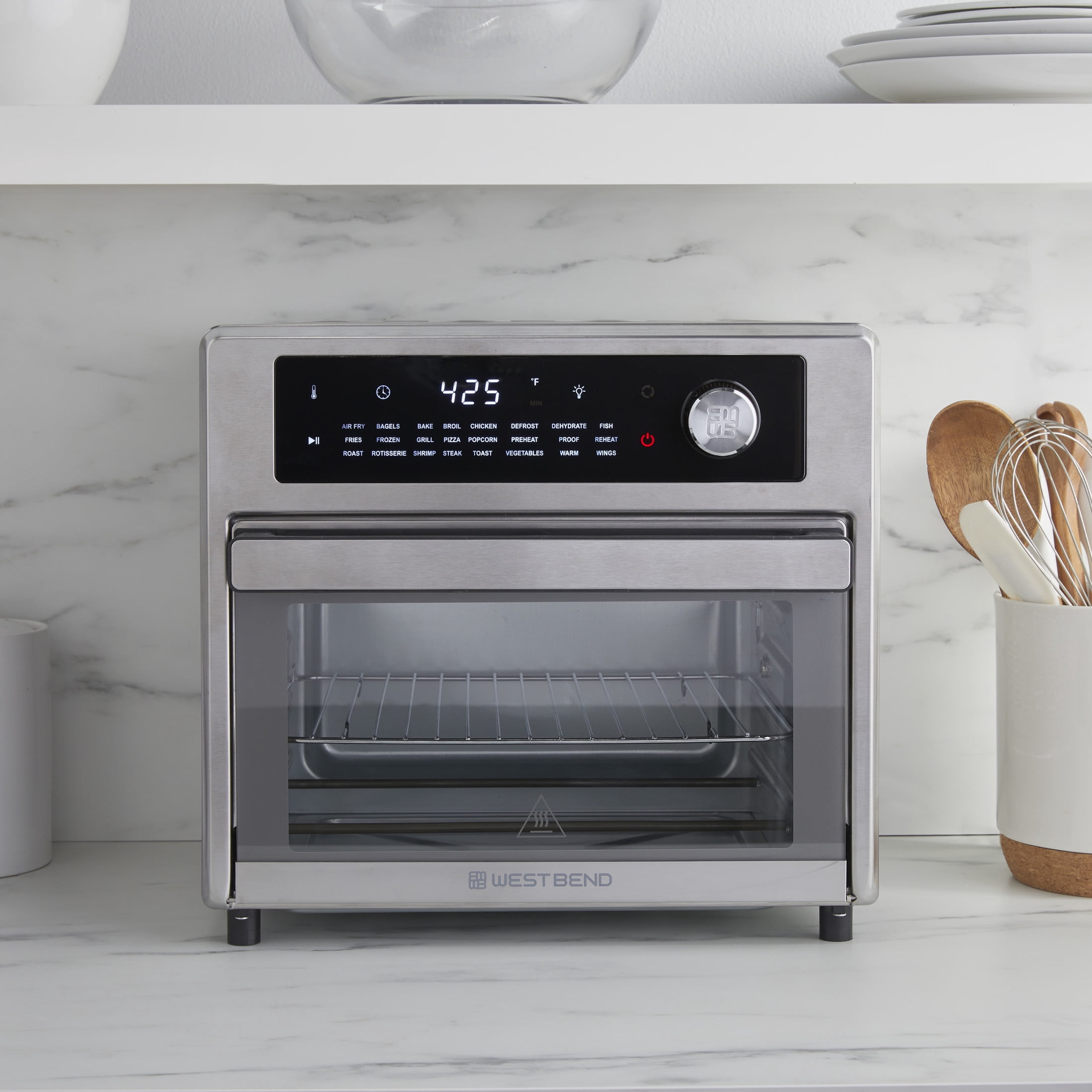 West Bend 26 qt Air Fryer Oven, Stainless Steel - 24 Presets
