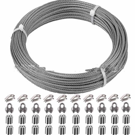 1Pc Steel Rope 10M/30M/50M Hanging Plant Climbing Rope For Garden Decoration Indoor Outdoor Plant Support Heavy Duty Suspension Cord For Climbing Vines Flowers