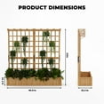 thumbnail image 2 of 2-Tier Wood Planter Box w/Trellis & Roof - 1.4ft Deep Raised Garden Bed for Climbing Plants, Veggies & Flowers - Outdoor Use w/8 Drainage Holes, 2 of 8