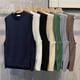 thumbnail image 4 of Conjuntos de 2 uds para hombre, moda de otoño, suéter liso básico que combina con todo, chaleco, camisetas de manga larga de estilo coreano acogedor, trajes universitarios nuevos, 4 of 5