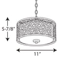 thumbnail image 5 of Progress Lighting 11" Mingle 17-Watt Brushed Nickel Integrated LED Flush Mount, 5 of 7