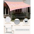 thumbnail image 5 of Sun Shade Sail 14x18Ft Boho Pink and Orange Striped Geometric Ethnic Style Uv Block Sunshade Canopy Outdoor Shade Cover Rectangle Shade Cloth For Patio Garden Yard Deck Pergola, 5 of 6